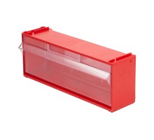 Короб откидной Стелла-техник F-300-1 , 300х96х112мм, красный, прозрачный