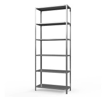 Стеллаж оцинкованный ТС Лайт, 2500x1000x500 мм., 6 полок