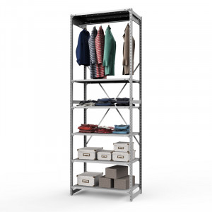 Стеллаж металлический ТСУ Универсал, 3000x1060x600 мм.Штанги: 1шт. Полки: метал. усил. перф. 6 шт.