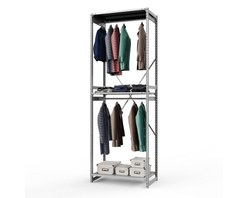 Стеллаж металлический ТСУ Универсал, 3000x1060x600 мм.Штанги: 2шт. Полки: метал. 3 шт.