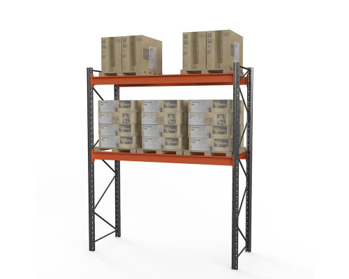 Стеллаж металлический паллетный (3500х1800х1100 мм), 2 яруса