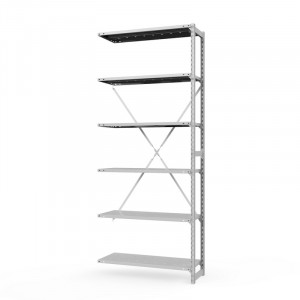 Секция приставная стеллажа металлического ТСУ Универсал, 3000x760x600 мм. Полки: метал. перф.  6 шт.