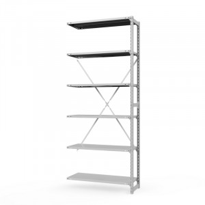 Секция приставная стеллажа металлического ТСУ Универсал, 3000x760x600 мм. Полки: метал. усил. 6 шт.