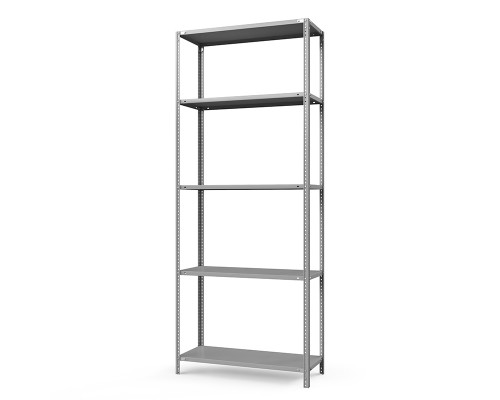 Стеллаж металлический ТС Лайт, 2500x1200x400 мм. Полки: 5 шт. метал.