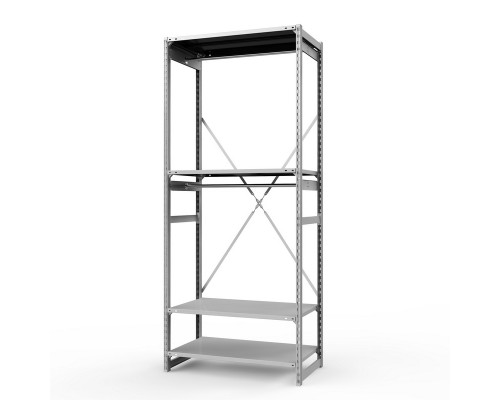 Стеллаж металлический ТСУ Универсал, 2500x1060x500 мм.Штанги: 2шт. Полки: метал. 4 шт.