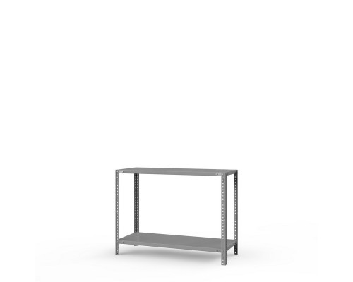 Стеллаж металлический ТС Лайт, 1000x1000x600 мм. Полки: 2 шт. метал.