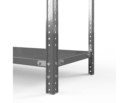 Стеллаж оцинкованный ТС Лайт, 2500x1000x400 мм., 5 полок